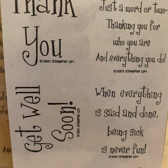 ⚫️ Stampin Up rubber stamps Cheery Chat New - Picture 3 of 6